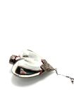 Vintage Kugel Mercury Large Heart Glass Ornament Decor With Metal Casing 7”