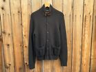 POLO by RALPH LAUREN 100% CASHMERE LEATHER STRAP CLOSURE CARDIGAN SWEATER S/M