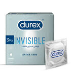 Durex Invisible Extra Thin Condoms Long Lasting Pleasure Sealed Retail Boxes
