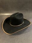 Stetson Stallion Felt XXX  Cowboy Hat Western Size 6 7/8 Black 55 USA