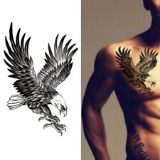 Temporary Large Realistic Eagle Tattoo Black Bird Tattoos Art Waterproof Sticker