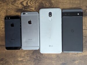 LOT of 4 cell phones For Parts Google Pixel 6a LG iPhone