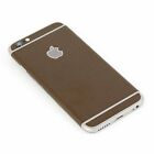 Brown Textured Leather Skin Sticker Kit wrap Cover for Apple iPhone 6, 6s
