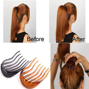Women Hair Styling Clip Comb Insert Hairpin Updo Bun Maker Headwear Accessories