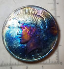 1922 Peace Silver Dollar Toned Appears Stunning Coin Cool Rainbow Blue Gold1
