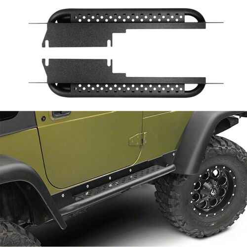 Pair Rocker Panel Guards Running Board Side Armor For 1997-2006 Jeep Wrangler TJ (For: Jeep TJ)
