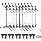 10x Rotating Microphone Boom Arm Stand Holder Dual Mic Clip Stage Stage Tripod