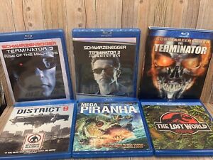 Lot Of 6 Sci-Fi Action Horror Blu-Rays Movies Used Tested Terminator Jurassic