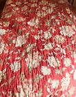 Pottery Barn Vintage Floral Quilt Red King Reversible Heavy Rare