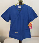 Women’s URBANE SCRUBS Double Pocket Crossover Top 9534 Small - Royal Blue - New