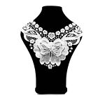 Embroidered Applique Lace Collar Trim Flower Neckline DIY Sewing Patch Fabric