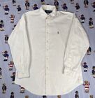 Classic White Polo Ralph Lauren Oxford Yarmouth Button Up/Down Shirt Size XL