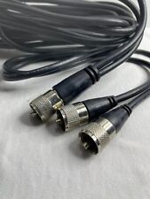 12 foot Black RG59/U Co-Phase Coax Twin CB Radio Antenna Harness Coaxial Cable