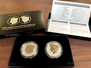 2023 S US Mint Morgan And Peace Dollar Reverse Proof Two-Coin Set w/OGP and COA