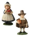 Bethany Lowe Thanksgiving Pilgrim Children Figurines TD6064 Girl and Boy