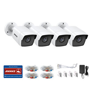 ANNKE 4pcs 5MP HD Home Outdoor IP67 Security Camera for CCTV Surveillance System