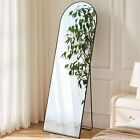 Full Length Arched Mirror Standing Leaning Aluminum Frame Hanging Floor Mirror