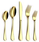 Gold Silverware Set Stainless Steel 20 Piece Flatware Set For 4 Cutlery Utensils