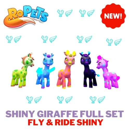RoPets Shiny Giraffe Set - Fly & Ride - 100% Positive Buyers & Fast Delivery!