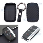 For Land Rover Jaguar Carbon Fiber Car Key Fob Chain Ring Case Cover Accessories (For: 2013 Land Rover LR4)