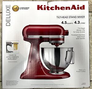 KitchenAid Deluxe Tilt-Head 4.5 QT Stand Mixer - KSM97ER - Empire Red - NEW
