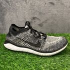 Nike Free RN Flyknit Womens 8.5 Gray Black Shoes Sneaker Athletic Running Gym