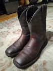 ARIAT DALTON BROWN & GREEN LEATHER SOFT TOE COWBOY WORK BOOTS 10034614 MENS 10.5