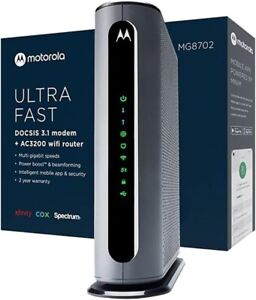 Motorola MG8702 Cable Modem + Wi-Fi Router-Black