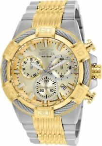 Invicta Bolt 25864 Men's 51mm Two Tone Chronograph Stainless Steel Watch / NWT