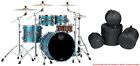 Mapex Saturn Evolution Classic Maple Exotic Azure Burst Drums +Bags 22_10_12_16