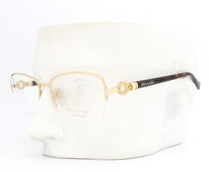 Bvlgari 2161-K 393 Semi Rimless Eyeglasses Glasses Gold Plated 55-17-135
