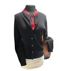 Lauren Ralph Lauren Cashmere Sweater Black Cardigan Button-up Long Sleeve Crew