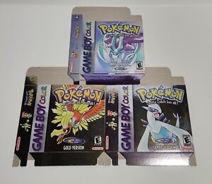 Pokemon Crystal, Gold, Silver [REPLACEMENT Box & Insert]