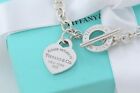 Please Return To Tiffany & Co Silver Heart Tag Toggle Necklace 16.5