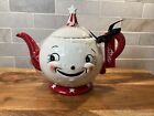 NWT Johanna Parker & Magenta Carnival Cottage Laughing Luna Teapot Red