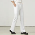 Men Formal Bell Bottom Pants Retro 60s 70s Flared Fit Dress Trousers Casual Slim