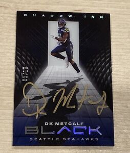 New Listing2021 Panini Black DK Metcalf Shadow Gold Ink Autographed Card 5/10 Seahawks