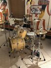 Professional VEX Drum Kit with new cymbals, Natural Blond Wood w/cases included