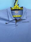University Of North Carolina Polo Mens XL Blue Nike Dri Fit Shirt UNC Tar Heels