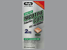 Nicotine Gum 2mg Sugar Free Mint Flavor Generic for Nicorette 50 ct