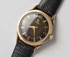 Vintage OMEGA Automatic Rose Gold Cap Watch Tropical Brown Dial 2597