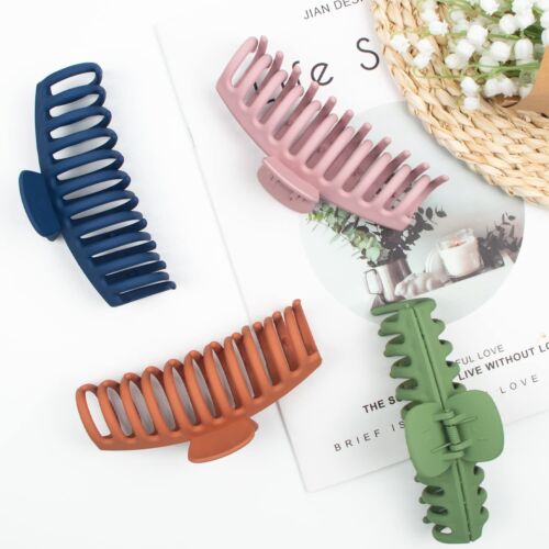 8 Pack 5.25'' Big Hair Claw Clips for Girls Lightweight Non Slip for Thick Hair