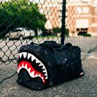 Brand New SPRAYGROUND Chenille Black Marble Shark Duffel Bag