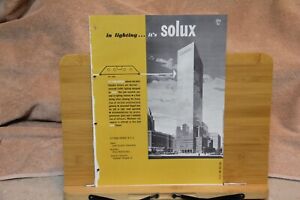 Solux Corp Woodside NY Lighting Incandescent fluorescent Brochure 8pg circa 1964