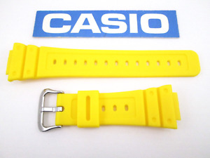 Genuine Casio G-Shock DW-5600P DW5600P yellow resin watch strap band 10484597