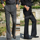 Men Formal Flared Bell Bottom Dress Pants Stretch Smart Casual Bootcut Trousers