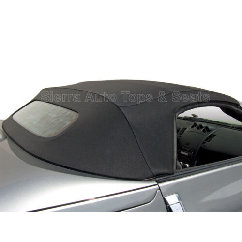 Nissan 350Z Convertible Soft Top, fits 2004-09, Haartz Stayfast Cloth, Black
