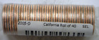 2005 D California $10 Dollar Face Statehood Quarter Original Bank Wrap Rolls