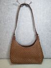 Fossil Brown Woven Tweed & Leather Hobo Bag