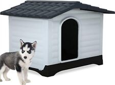 Large Dog House Plastic Water Resistant Dog Houses for Winter with Air Vents